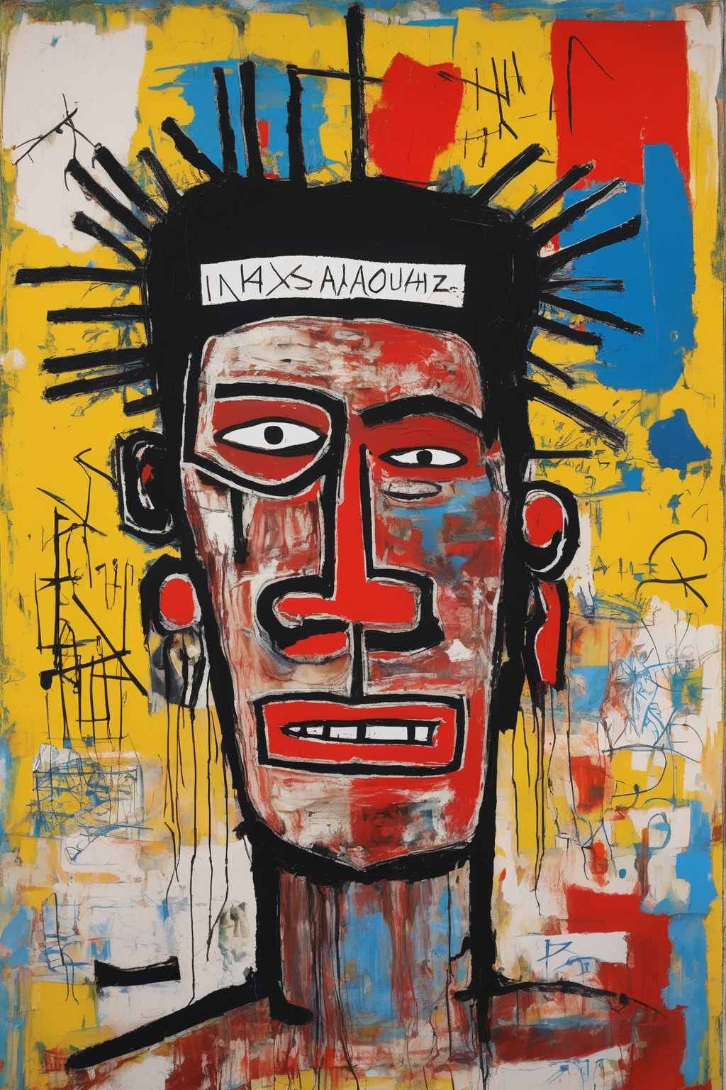 Jean-Michel Basquiat Style - une peinture de jean-michel basquiat sur le conflit russie - ukraine