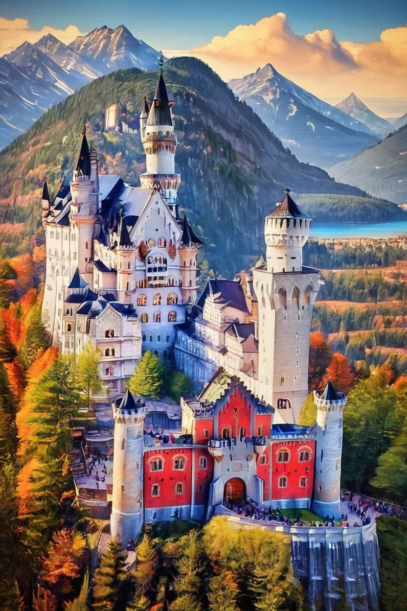 score_9, score_8_up, score_8,  ,<lora:NeuschwansteinCastlePDXL:1.0>, no humans,  zzNeuschwanstein, sky, day, cloud, water, tree, no humans, traditional media, nature, fantasy, waterfall, lake,  ,embedding:zPDXL,  <lora:SDXLFaeTastic2400:0.5>,