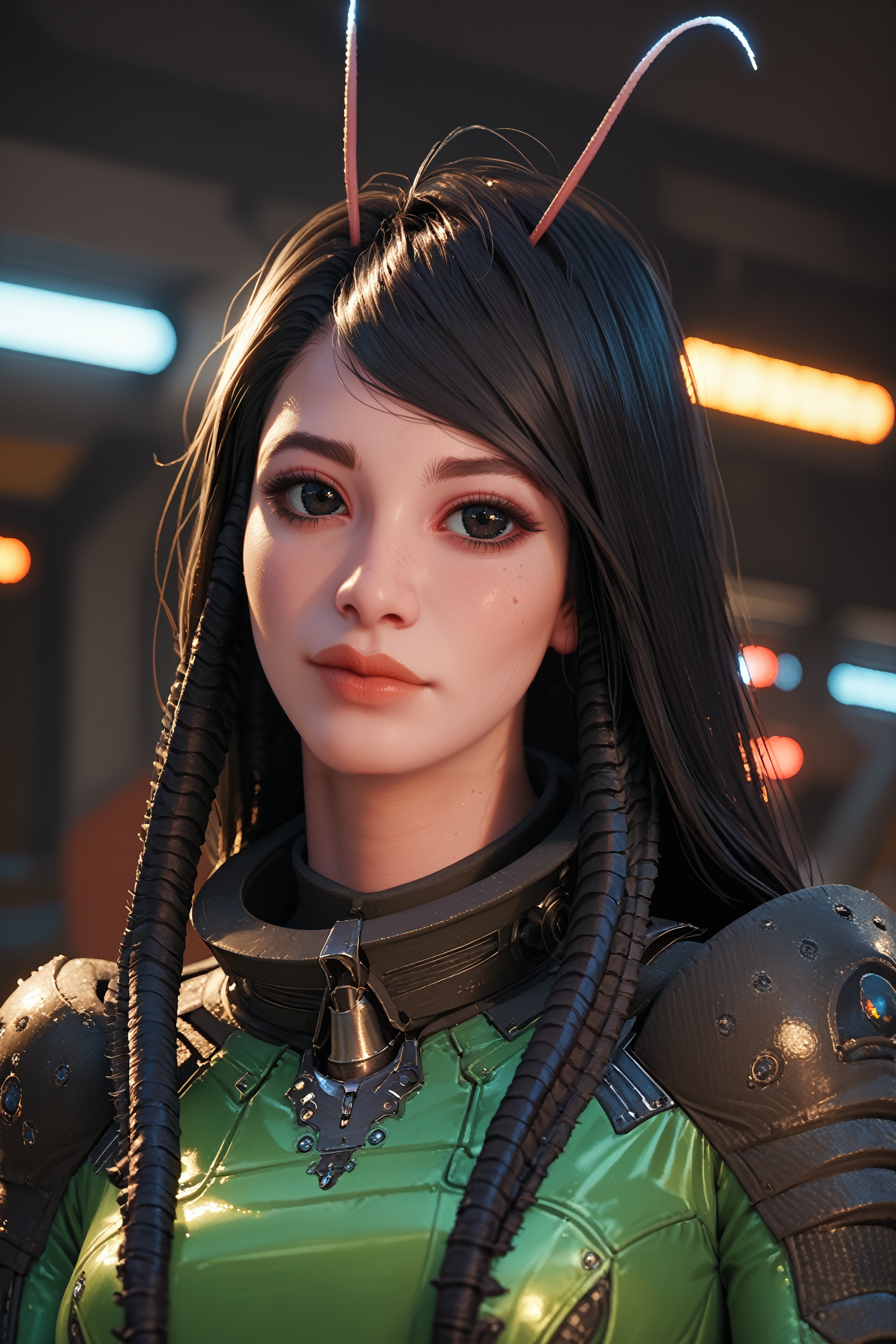 score_9, score_8_up, score_7_up, score_6_up
<lora:GOTGMantis:0.9>
GOTGMantis, 1girl, alien, black hair, long hair, black eyes, antenna, looking at viewer, portrait