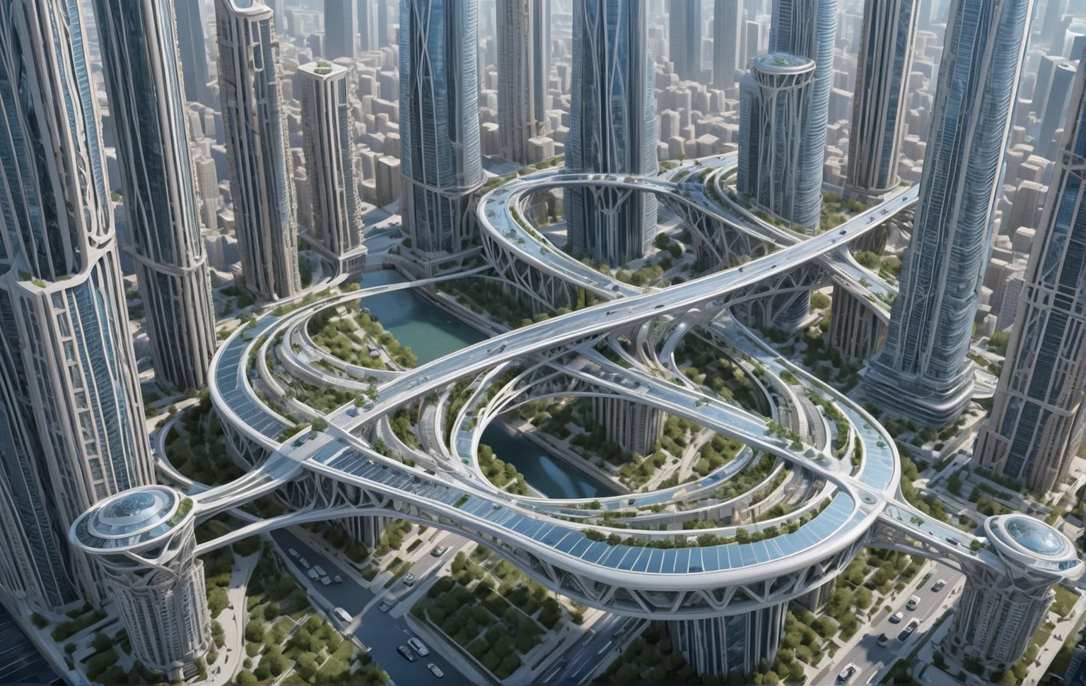 bridcity, create a futuristic city with an infinite number of bridges connecting an infinite number of skyscrapers, hde, bridges between buildings, brige's buildings, city ââlandscape, 8k masterpiece, intricate details, deep of fields <lora:Bridges-city:1> <lora:Add_Details_v1.2:1> <lora:jianzhu:1> <lora:AARG_aerial:1> <lora:City_Worlds_01_Effects:1> <lora:EnvyElvishArchitectureXL01:1> <lora:lora-oop.000009.TA_trained (1):1> <lora:PAseerCloudV1:1> <lora:Sci-fi_env_flux:1>