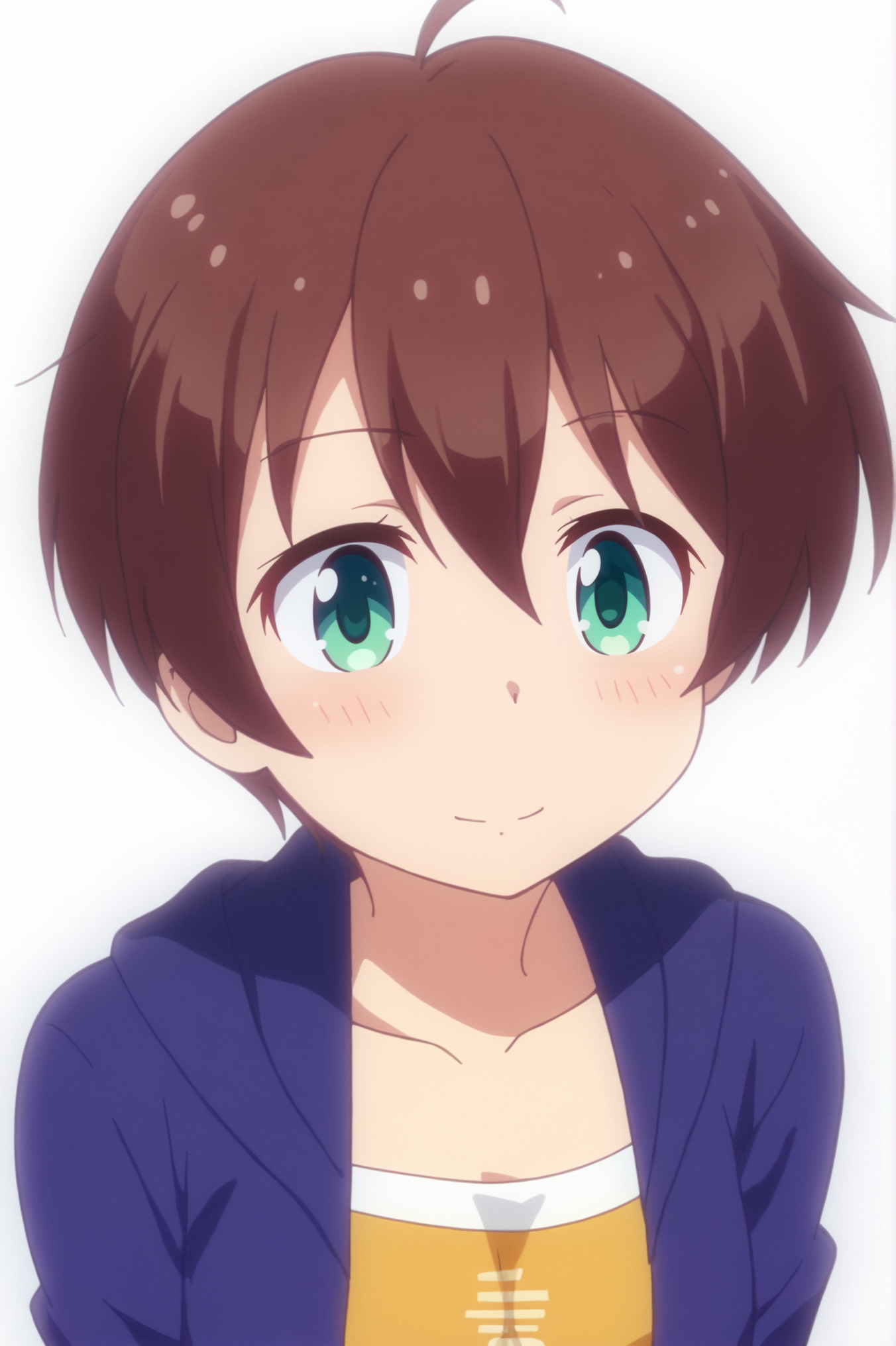 <lora:Hajime_Shinoda:0.7> Hajime Shinoda, upper body, white background <lora:sdxl_lightning_4step_lora:1>