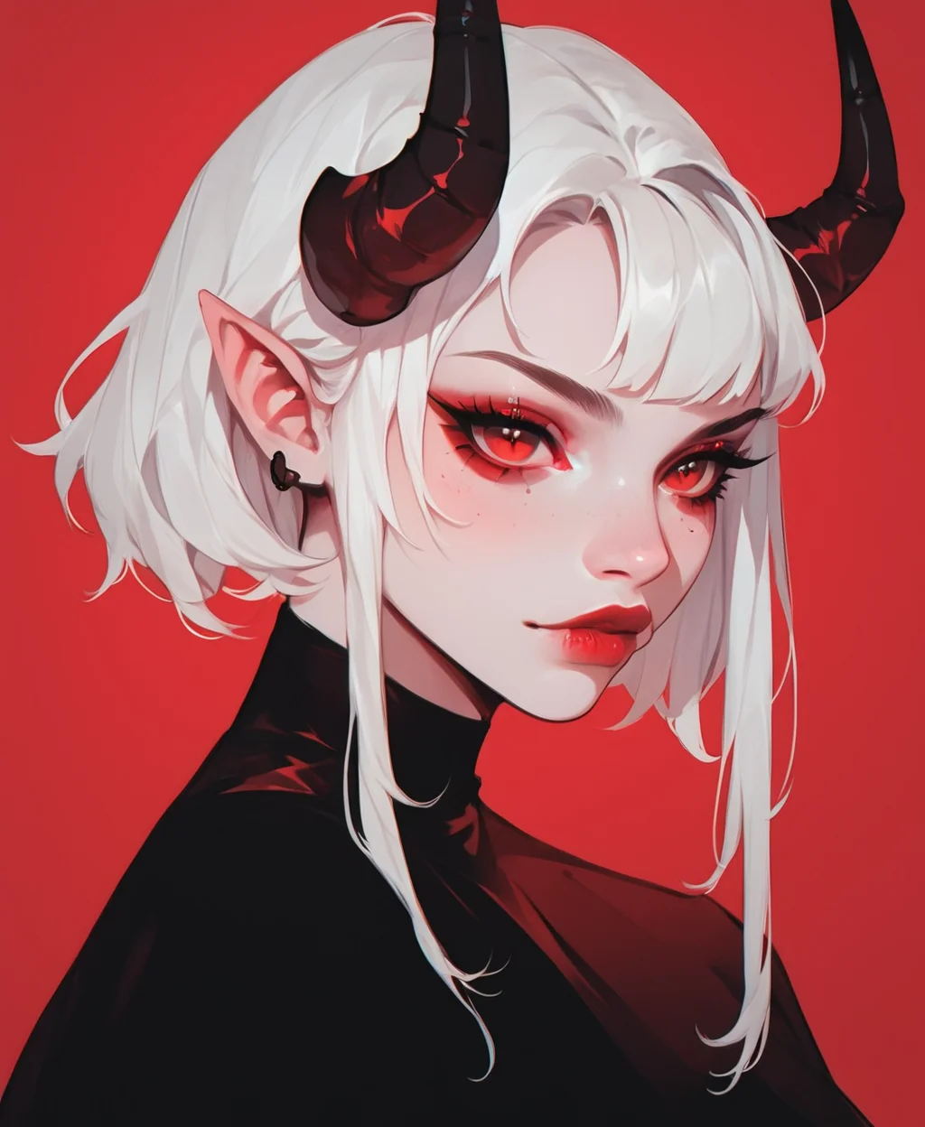 score_9, score_8_up, score_7_up, score_6_up, score_5_up, score_4_up, ImHigh, red eyes, red background, 1girl, dark, horns,
,<lora:Urban_Fantasy_Waifu_pony:0.8>,