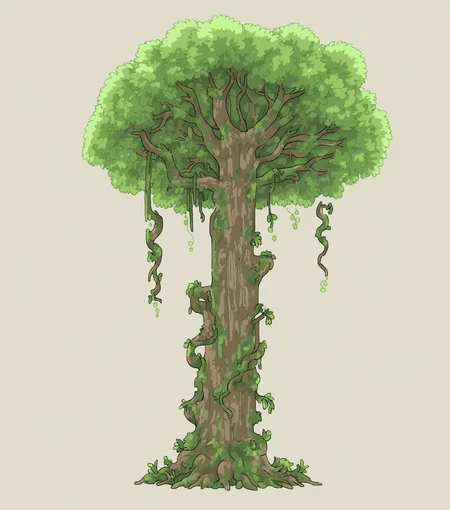 masterpiece, best quality, amazing quality, <lora:Style_v1_buns:1> 5tyl3v1, solo, simple background, no humans, full body, dryad, 1girl, masterpiece, best quality, amazing quality