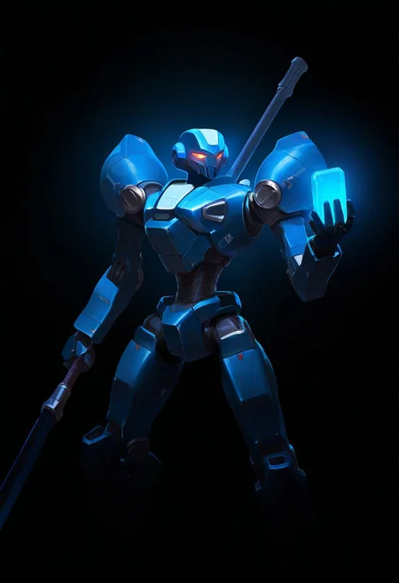 masterpiece, best quality, good quality, newest, very awa,
holding, weapon, no humans, glowing, robot, mecha, science fiction