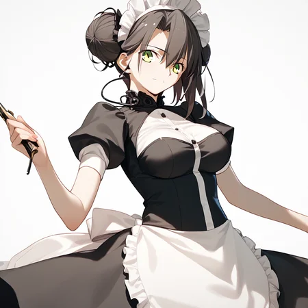 <lora:Takeuchi_Takashi_PonyXL_style_v01:1>
<lora:agent.pony:1>
score_9 , score_8_up , score_7_up , source_anime , 
masterpiece , best quality , ultra-detailed , 
BREAK
agent \(girls' frontline\), maid
1girl , woman , huge breasts , light smile , light blush , ((jeanne d'arc (fate)):0.5)  , 
long black hair  , maid dress ,  
riding motor