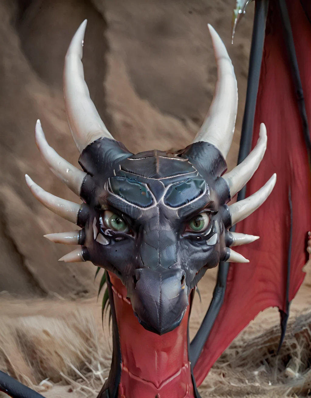 <lora:Adult_Corrupted_Cynder_-_The_legend_of_Spyro:0.7>
cynder, dragon, corrupted, green eyes, female, detailed eyes, solo, perforated wings, ultrarealistic, hyperdetailed, look the viewer, close up, hangry, black eye border,