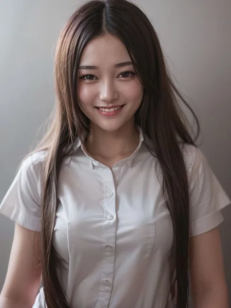 <lora:zyd232_ChineseGirl_v1.6:0.6>, (grey background:1.5), (photorealistic:1.4), (best quality:1.0), (ultra highres:1.0), 8k, RAW photo, (masterpiece:0.2), 1girl, beautiful skin, detailed skin, big smile, teeth, (uniform:1.5)