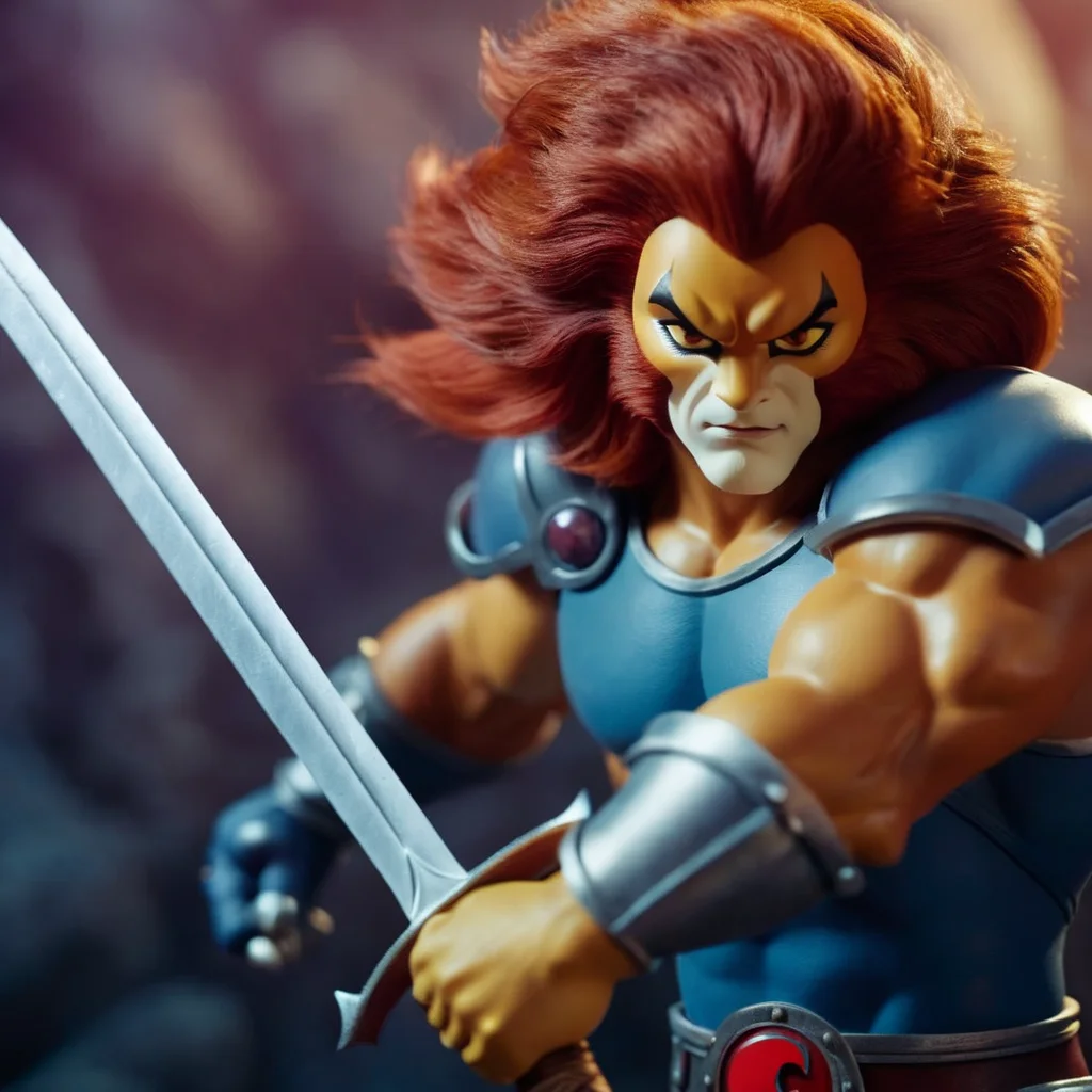 cinematic film still of <lora:liono thundercats:1>
liono thundercats a cartoon character holding a sword in his hand , shallow depth of field, vignette, highly detailed, high budget, bokeh, cinemascope, moody, epic, gorgeous, film grain, grainy