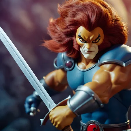 cinematic film still of <lora:liono thundercats:1>
liono thundercats a cartoon character holding a sword in his hand , shallow depth of field, vignette, highly detailed, high budget, bokeh, cinemascope, moody, epic, gorgeous, film grain, grainy