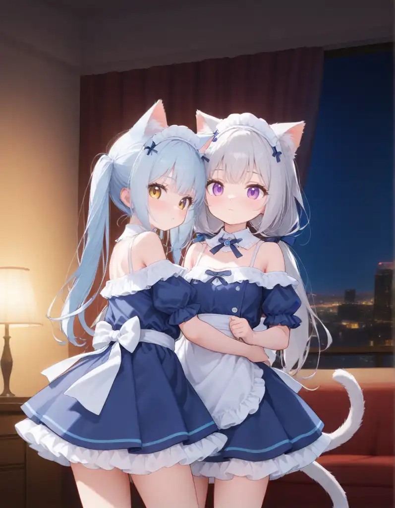 best quality, masterpiece, finely detailed, cat ears, beautiful eyes, detailed hands, full body, dynamic pose, anime style, perfect anatomy, elegant, soft lighting