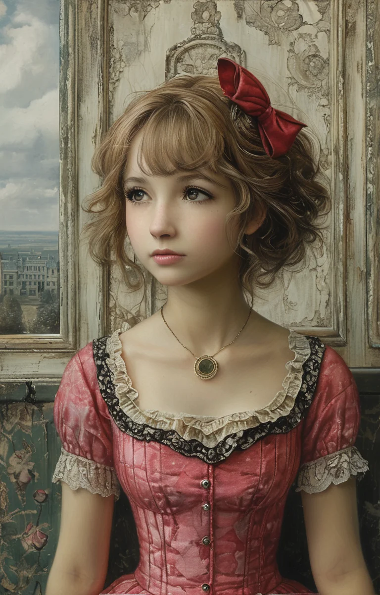 masterpiece,best quality,<lora:tbh163-sdxl:0.9>,illustration,style of Mike Worrall, portrait of idolmaster cinderella girls,