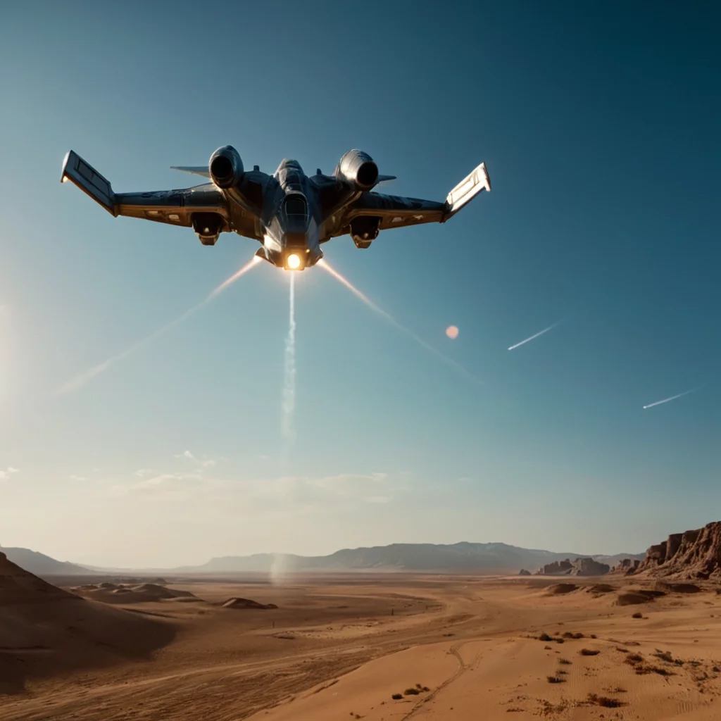 cinematic film still of  <lora:add-detail-xl:1>0
<lora:detailed:0.3>
<lora:perfection style:0.3>
<lora:xl_more_art-full_v1:0.3>
 <lora:halo style:0.9>
Spartan Warrior a spaceship is flying over a desert area,outdoors,sky,day,english text,blue sky,no humans,scenery,science fiction,sand,desert , cinematic, filmic, dramatic light, sci fi, action themed, futuristic, halo style, shallow depth of field, vignette, highly detailed, high budget, bokeh, cinemascope, moody, epic, gorgeous, film grain, grainy