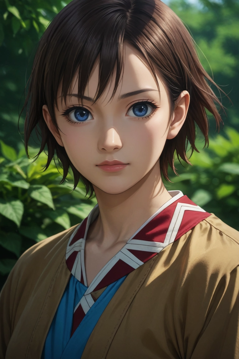 score_9, score_8_up, score_7_up, source_anime, rating_safe, , (realistic:0.6), , depth of field, 1girl, solo, <lora:he_liao_diao_pony:0.76>, he_liao_diao, brown hair, blue eyes, short hair, , , , <lora:sdxl_lightning_8step_lora:1>