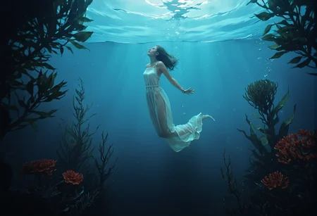 ,ruanyi0778,submerged,underwater,plant,glowing,1girl,oxygen mask,<lora:0778 submerged_v1_pony:1>, score_9,score_8_up,score_7_up,,8k,1girl,solo,