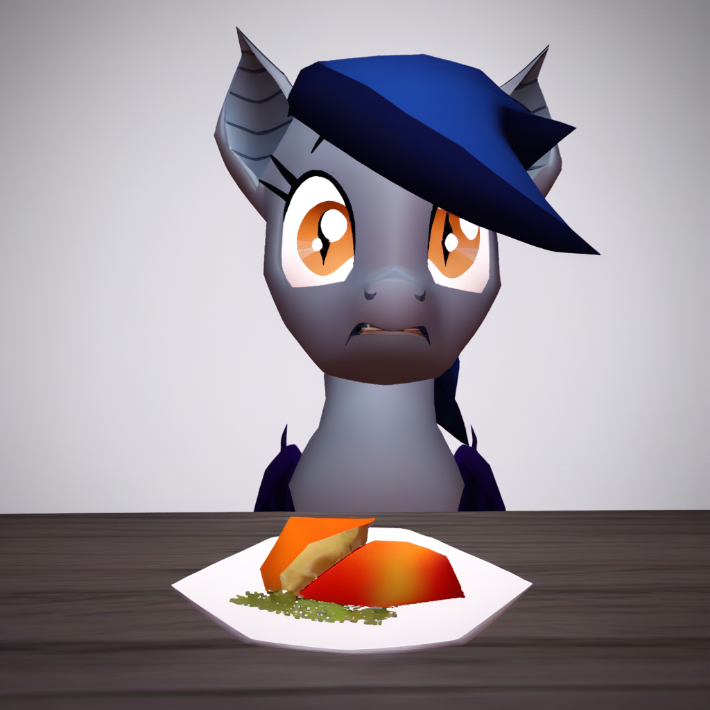 score_9, score_8_up, score_7_up BREAK
source_pony, echo, bat pony, solo, earth pony, reaction image, surprised, surprised face, mango plate, dinner, behind table, looking at you, n64zeldastyle, 3d, polygonal, white background, full body <lora:zs_N64ZeldaStyleXL:1> <lora:echo_batpony:1>