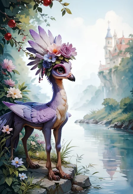 score_9, score_8_up, score_7_up, rating_questionable,score_9, score_8_up, score_7_up, BREAK,lavender crane,lilac feathers,highly detailed,intricate details,warm and cozy,hyper realistic,