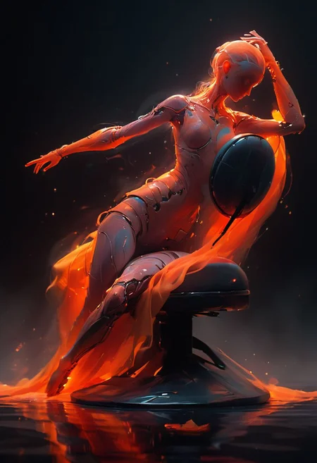 super closeup portrait, Capturing the essence of cosmic serenity and earthly vigor, depict a woman suspended in her office chair amidst the vast expanse of space. Curved Sword Slash, Her surroundings are a vibrant mix of colors, with deep blacks contrasting against vivid hues. In the distance, translucent planets in shades of dark sss red and dark orange add to the surreal atmosphere. Her long hair billows freely in the weightlessness of space, embodying a sense of boundless freedom and graceful motion.
deep Blacks, very detailed, atmospheric haze, Film grain, cinematic film still, shallow depth of field, highly detailed, high budget, cinemascope, moody, epic, OverallDetail, 2000s vintage RAW photo, photorealistic, candid camera, color graded cinematic, eye catchlights, atmospheric lighting, imperfections, natural, shallow dof