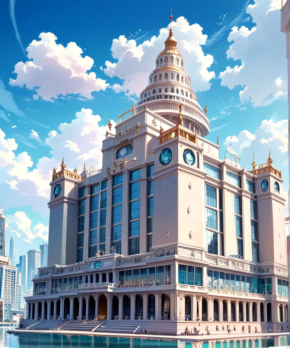score_9, score_8_up, score_7_up,
<lora:Authoritarian_Architecture_(Architecture)_(Pony)_(AD):0.8> authoritarian, scenery, building, city, cityscape, architecture, monumental architecture,
8K, In'ei, chiaroscuro, soft natural volumetric cinematic perfect light, perfect depth of field shot, ray tracing, photometry, beautiful, subsurface scattering, idealized modern city, wide beautiful boulevards, busy city center, parks and manicured lawn areas, large parks, plazas, skyscrapers, hyper detailed, art by Thomas Kinkade, detailed background, detailed photographic fluffy anime clouds, Unreal Engine, CGI render, absurdly detailed, modern era photograph, masterclass oil painting,
BREAK zPDXL, zPDXLxxx, <lora:wowifierXL:0.2> art by mooncryptowow <lora:sdxl_lightning_8step_lora:0.4> <lora:detailed_notrigger:0.5>