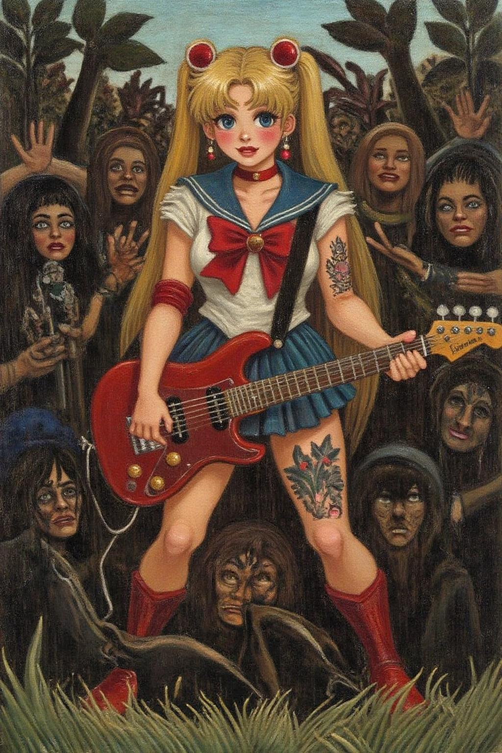henrou1 painting
punk sailor moon playing a guitar at a heavy metal mosh pit, tattoos, piercing. <lora:henrou1_jungle_cap_d6a3e14:1.0><lora:817689051055451060:0>