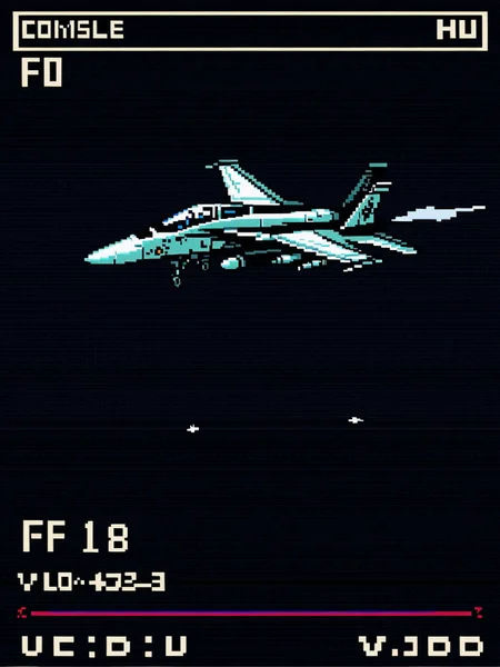 <lora:FA-18_Illustrious:1.0>,(f/a-18:1.2), retro arcade shmup, pixel art, HUD score counter, 16-bit clouds, enemy drones exploding, top-down scrolling, vibrant palette, scanline overlay, nostalgic 90s game aesthetic, masterpiece, best quality, amazing quality
