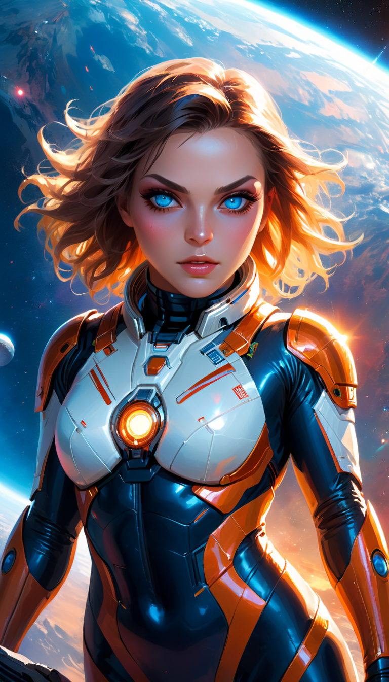 Stunning female in space suit, sci-fi, extremely beautiful piercing eyes, cinematic scene, hero view, action pose, scenery, detailed background, masterpiece, best quality, high quality, intricate, absurdres, very detailed, extremely high resolution, 8k, vivid, colorful, Toni Infante <lora:toni_infante_xl_v2:1.5> xl:1> <lora:neg4all_bdsqlsz_xl_V7:1> <lora:DetailedEyes_V3:1> <lora:xl_more_art-full_v1:1>