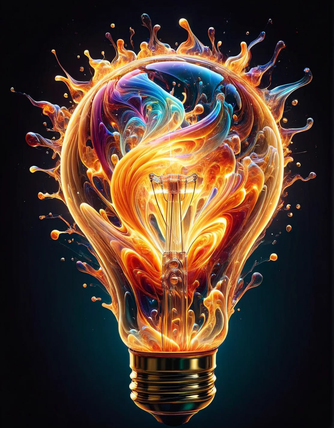 A ais-brknlvlmp lightbulb exploding <lora:ais-brknlvlmp-sdxl:1>, uhd, 8k, masterpiece