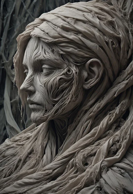 super closeup portrait, In a desolate landscape, bathed in neon-pastel and grays, a lone, busty woman stands. The weathered ground beneath him ripples like liquid, morphing into a swirling vortex. He's drawn in, contorting in a gravity-defying descent. The landscape crumbles, distorting into abstract forms. The gorge is filled with neon-colored hazards, Ghostly figures hover, and distorted trees emerge. The atmosphere is heavy, with eerie whispers and distant mournful echoes. This surreal and depressive scene frozen in time invites contemplation., high Quality
very detailed, atmospheric haze, Film grain, cinematic film still, shallow depth of field, highly detailed, high budget, cinemascope, moody, epic, OverallDetail, gorgeous, 2000s vintage RAW photo, photorealistic, candid camera, color graded cinematic, eye catchlights, atmospheric lighting, skin pores, imperfections, natural, shallow dof