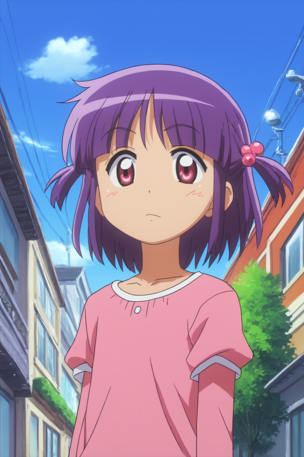 rating_safe, score_10, score_8_up, score_7_up, score_6_up, uncensored, anime screencap, flat shadows BREAK izumi segawa, upper body, perfect composition, perspective, detailer background