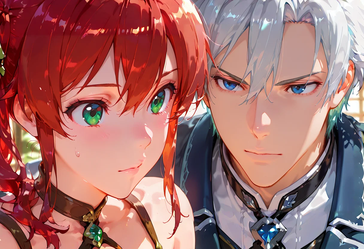 <lora:antechinusStyle_illusXL_Incrs_v2:0.4>, anime screencap, anime coloring, <lora:Eyes_Lora_Pony_Perfect_eyes:0.5>, 1girl, 1boy, <lora:noobai_vpred_1_masterpieces_v23:0.5>, masterpiece, best quality,
BREAK <lora:Alethea:0.8>, red hair, green eyes, Alethea
BREAK <lora:Samuel_von_Heathcliff:0.8>, White hair, blue eyes, Samuel von Heathcliff