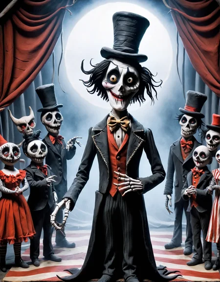 ais-drkclymtn sinister circus performers <lora:ais-drkclymtn-sdxl:1>