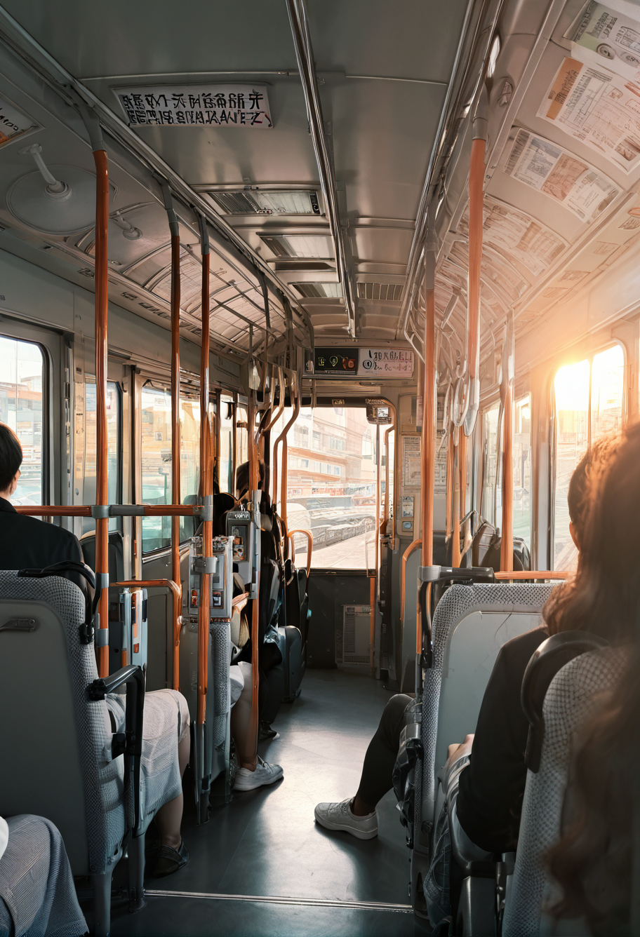 ,ruanyi1016,bus interior,standing,office lady,<lora:1016 bus interior_v1_pony:1>, score_9, score_8_up, score_7_up, score_6_up, score_9, score_8_up, score_7_up, score_6_up source_anime, blush, 1girl, seduce smile, perfect body , natural huge breasts