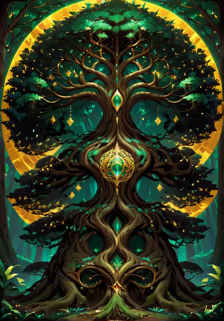 cybernetic robot (Maximalist Painting:1.3) of (Visual novel:1.3),(Amusing:1.3) Hunter Green, beautiful, symmetric, Ivory, Amber, Gold, Silver, Diamond, Topas, Regular pattern, Flower, Ring, Fractal, Person, Object, embroidery, A reclusive artist with bioluminescent paint, creating masterpieces that glow with an inner light. Calligraphy: Artistic handwriting or lettering, often found in manuscripts and documents.,Mystical Talisman: An amulet believed to possess magical powers for protection or bringing good fortune. <lora:fantasy_world_pony:1>, <lora:Yggdrasil_V1_SDXL:1> yggdrasil,(by Artist Alberto Vargas:1.3),(by Artist Ralph Gibson:1.3),(by Artist Tom Whalen:1.3),(Neo-Primitivism:1.3),(Hardcore Art:1.3),(Suprematism:1.3),(Desaturated:1.3), android, AI, machine, metal, wires, tech, futuristic, highly detailed