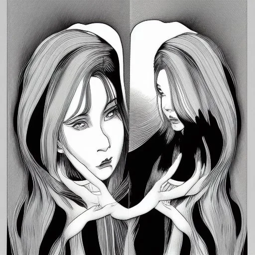 monster-girl with two faces