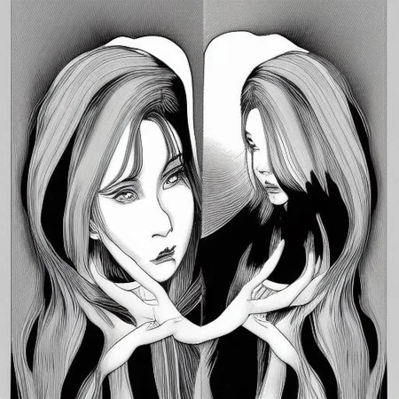 monster-girl with two faces