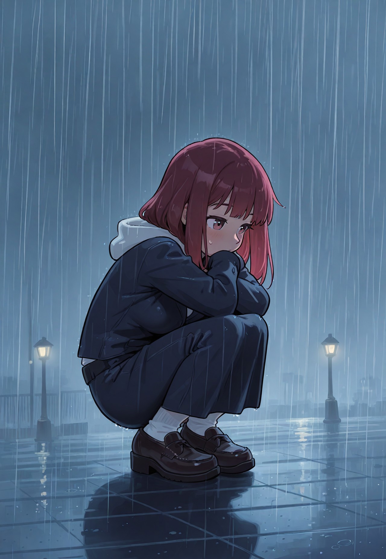 rain, 1girl