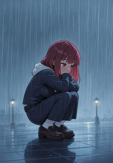 rain, 1girl