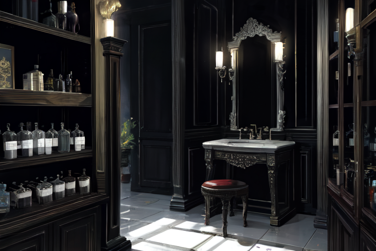 highly insanely detailed, masterpiece, top quality, best quality, highres, 4k, 8k, RAW photo, (very aesthetic, beautiful and aesthetic),  
Ancient Roman Interior Design,RomInt,peristyle_garden,lush_garden,Peristyle,intimate_space,open_air_light, 
<lora:RomanInterior-10:0>, 
(1girl:1.3), 
1other, 
, 
very long hair,curled_hair,ahoge,antenna hair,huge ahoge,rolled lob hairstyle,elegant_finish,hair ornament,bun cover,hairclip, 
, 
Grooming Area,Elegant space with polished ebony mirrors reflecting flickering candlelight,intricately carved wooden stools arranged neatly around a central basin,jars of fragrant oils and cosmetics neatly arranged on shelves,and servants standing by with combs and brushes, 
,âââ
