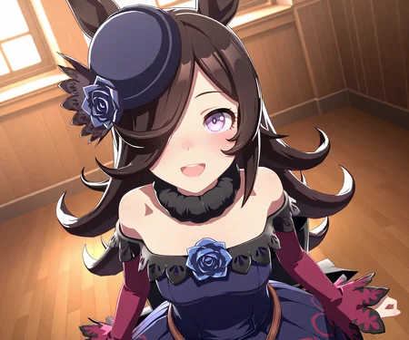 masterpiece, best quality, amazing quality, , 1girl, solo, looking at viewer,  smile, open mouth, <lora:Rice Shower in game style 3D ILL-v2:1> ummsmingame, 3d, rice shower \(umamusume\),