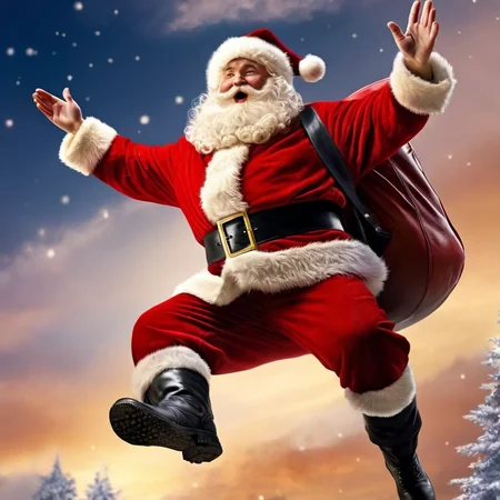 Hyperrealistic art of <lora:Santa Claus:1.5>
Santa Claus a man dressed as santa claus flying through the air in Christmas Eve, Extremely high-resolution details, photographic, realism pushed to extreme, fine texture, incredibly lifelike