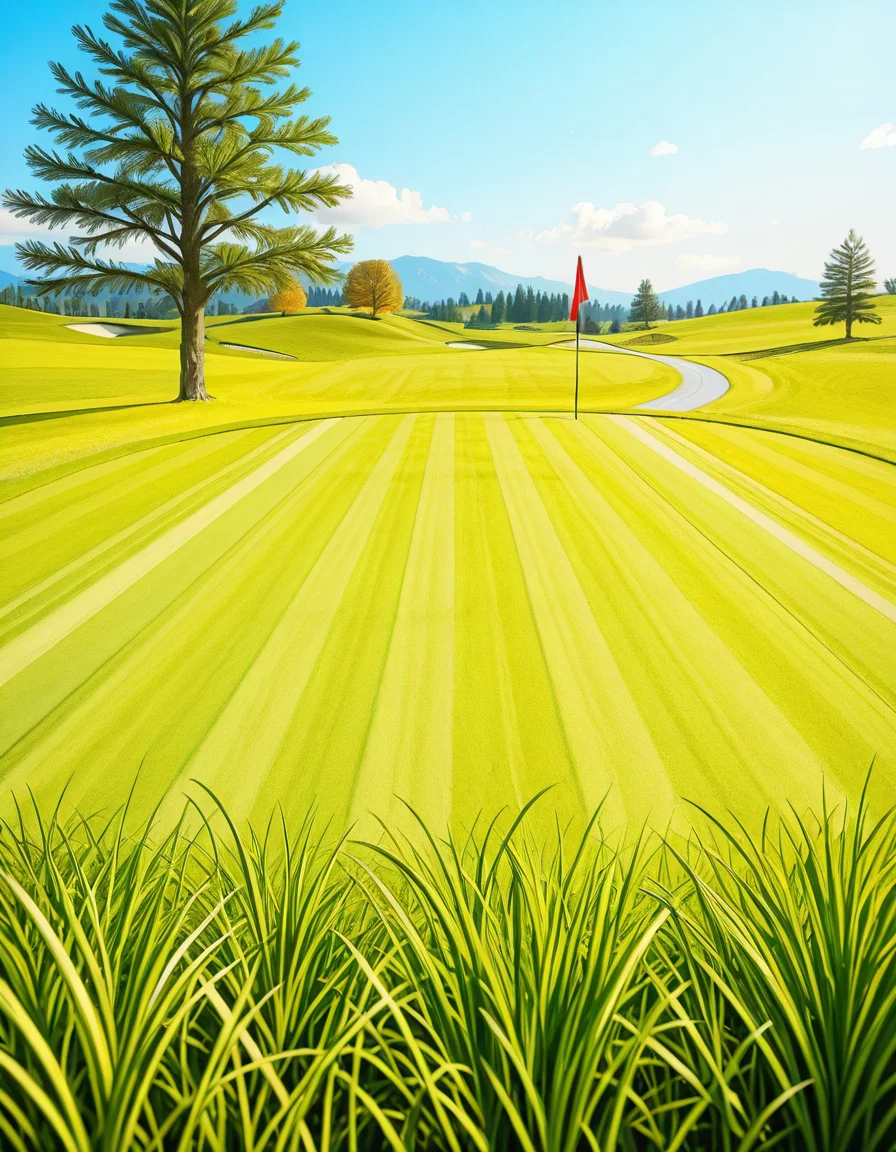 A beautifully maintained golf green in the golden light of late afternoon. The smooth, vibrant green grass is perfectly trimmed, with subtle undulations adding depth to the putting surface. A bright red flag flutters gently atop a sleek white pin, marking the hole at the center of the green. Surrounding the green, a soft fringe of slightly longer grass transitions into the rolling fairway, which stretches toward the horizon. In the background, tall pine trees cast long shadows, and a tranquil water hazard reflects the warm hues of the sky. The atmosphere is calm and inviting, capturing the essence of a perfect golfing moment.
<lora:SDXLFaeTastic2400:0.4> <lora:extremely_detailed:0.4> extremely detailed, <lora:golf_c0urs3-ill:1>,golf c0urs3, Masterpiece,best quality,hi res,8k,hi res,8k,award winning,(sharp focus, intricate, highly detailed),