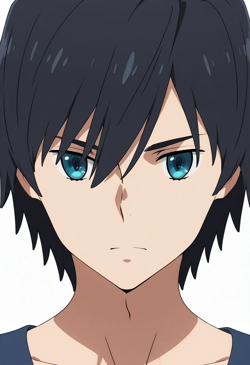 masterpiece, best quality, intricate details, anime screencap, anime coloring, official style, , 1boy, solo, male focus, <lora:hiro_franxx_ilxl:0.92>, hiro_franxx, black hair, blue eyes, bangs, , , ,