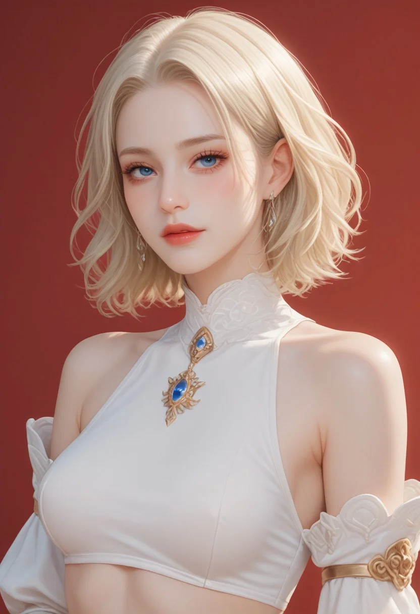 score_9,score_8_up,score_7_up, cinematic, extremely high definition, dramatic lighting, masterpiece,bestquality, extremely detailed, 8k, hd, expressiveh, red background, ddpapa,
BREAK
1girl, solo, Evanna Lynch, white outfit, outfit, detached sleeves, bare shoulders, 20 years old, medium breasts, ((intense pleasure, affectionate)), perfect hand,
BREAK