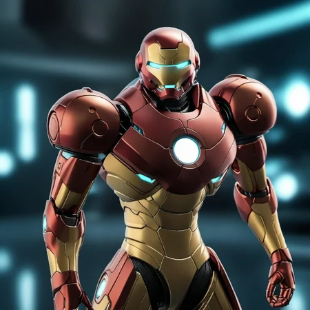cinematic photo a robot as ironman, cyberpunk background <lora:Metroid1024:0.8> . 35mm photograph, film, bokeh, professional, 4k, highly detailed