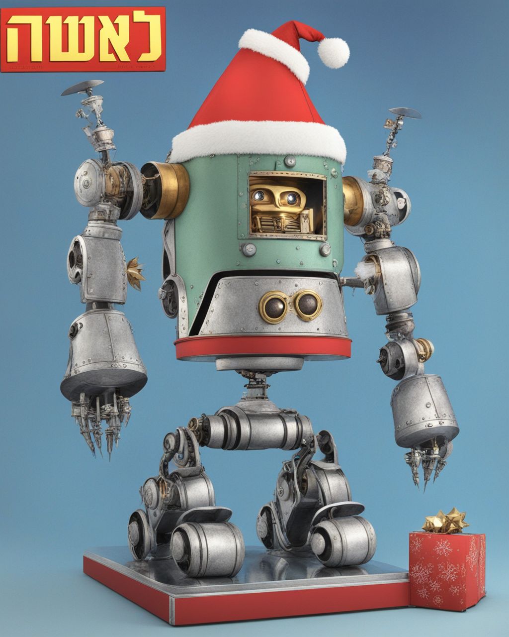 A mechanical Santa bot laisha <lora:SDXL-laisha-Lora:1>