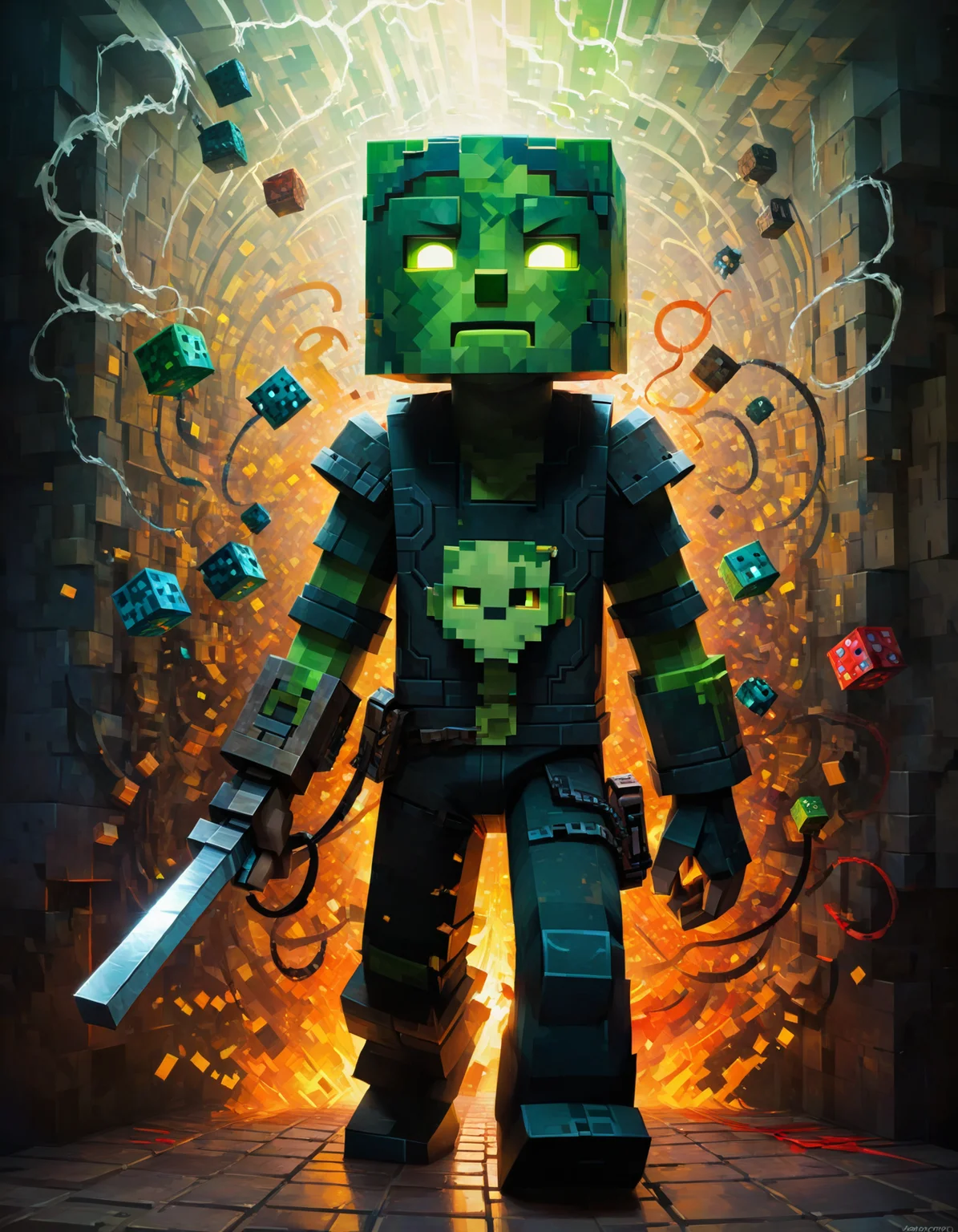 by Adi Granov and by Aaron Jasinski, (filigreed , photo-long exposure but extremely masterful:1.4), (intricate details, masterpiece, best quality:1.4) ,
Minecraft style art, Blocky, pixelated, vibrant colors, recognizable characters and objects, game assets, Minecraft style, looking at viewer, dynamic pose
<lora:add-detail-xl:1> <lora:xl_more_art-full_v1:0.5> <lora:NicolaSamori:0.5> in the style of nicola samori <lora:looking_at_viewer:2> <lora:RMSDXL_Creative:2.5>