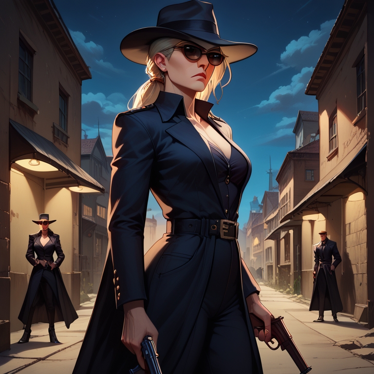 embedding:PonyXL\Composition\zPDXL2, score_9, score_8_up, score_7_up, score_6_up, wowstyle, BREAK,
detectiveincog, fedora, sunglasses, 1woman, looking_at_viewer, eyeliner, holding_weapon, gun, serious, alleyway, from_side, serious_graphics, depth_of_field, pointing_weapon, darkness, dark_clouds, dark_aura, night_sky, fate/stay_night, different_shadow