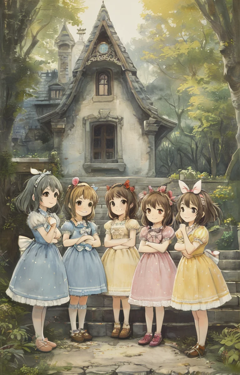 masterpiece,best quality,<lora:tbh377-sdxl:0.6>,illustration,style of Maurice Sendak
portrait of idolmaster cinderella girls,
