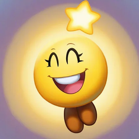 1girl, solo, Starlow, circular body, happy,