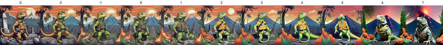 an iguana dressed as soldier, in the middle of a graveyard, happy, volcano background <lora:sdxl_photorealistic_slider_v1:-3>