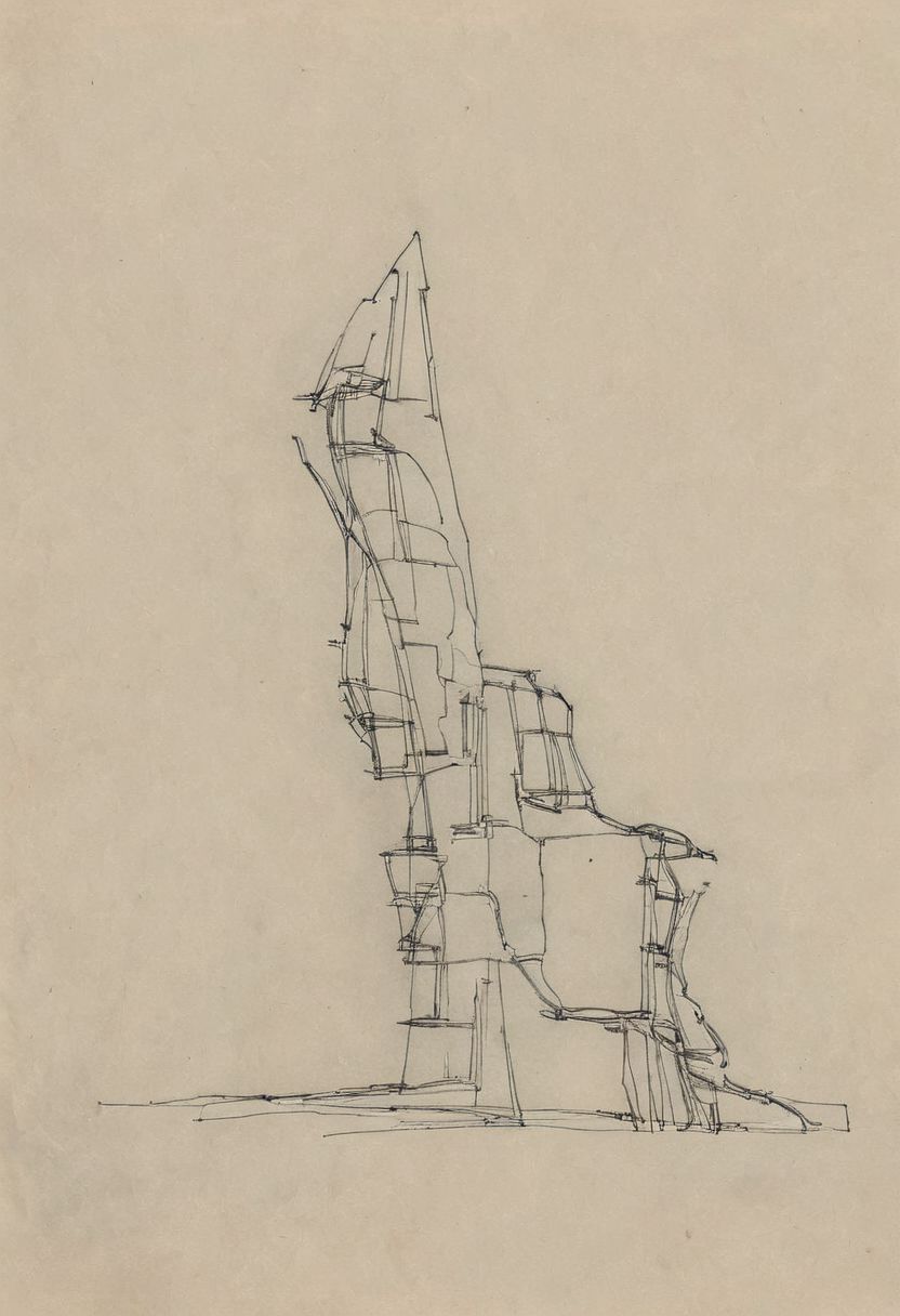 a professional hand sketch of architecture,
(POV view , DOF, first people view from the entrance, low angle shot:1.4),
(Ancient civilization, Alien Prometheus movie scene, dune movie scene:1.5), (The colonial city of the future, in the mist-filled Grand Canyon, on an unknown Earth-like planet, 2 moon on sky, Spaceship flight connects colonies, waterfulls:1.3), (Machu Picchu, a mountain settlement, incredibly spectacular:1.2), (Mario Botta:1.3), (avant-garde, future, reality, science fiction, photorealistic), (modern architecture:1.2), White limestone with black granite, fountain, waterfall, landmark, square, path, narrow street,
(Large Files, Ultra Realistic, 8K, 16k, FHD, HD, VFX, Perfect, Photography, composition, Architecture Sales Photography, Architecture Competition, Ultra High Resolution, Cinematography, High Resolution Image:1.1), (dramatic lighting, direct sunlight, ray tracing, clear shadow:1.2),  (real landscape:1.1), (blurred background:1.0), (urban background, more_details) ,
great lighting, extremely detailed, hillscastel, Neo Classic, Architecture sketch